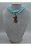 Peacock Design Necklace - Blue -