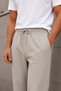 3 Thread Threaded Cotton Oversize Comfortable Pocketed Stone Color Sweatpants - 2