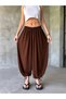 Women's All-Sizes-Fit, Ruched Waist, Tie-Detail, Drapey Modal-Tensel Fabric Pants