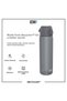 Recycled Plastic Leak-Proof Slim Water Bottle (500 ml) - Recyclon Gray - 4