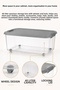 3-Piece 40Lt Large Size Storage Box - Elora Multi-Purpose Organizer with Lockable Lid Organizer Gray - 3