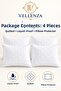 4-Piece 50X70 Quilted Liquid-Proof Pillow Mattress Cover Fiber Filled Pillow Protector - 3
