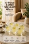 13938-1 Berrak Set of 6 Thin Striped Glass Coffee and Water Glasses – Soft Drink & Refreshment Glass 200 ml - 2