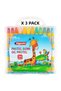 Pastel Crayons 24 Colors - with Transparent Bag X 3 Pieces
