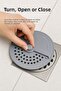 Twist Silicone Drain Strainer with Swivel Cap, Odor and Pest Blocker, Gray - 3