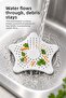 Yıldız Silicone Sink Drain Strainer Hair and Food Residue Catcher White - 4