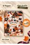 280 Pieces Halloween Sticker Book 8 Sheets A5, Agenda Journal Scrapbook Planner Stb00003