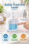Set of 2 400 ml Countertop Liquid Soap Dispensers with Transparent Reservoir Bathroom Kitchen Dishwashing Detergent Dispenser Set Byz - 7