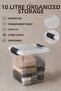 10Lt Lockable Lid Storage Box - Deep Elora Multi-Purpose Organizer Box Transparent - 3