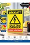 Electrical Hazard High Voltage Warning Sign A4 125 Micron Laminated – 1 Piece