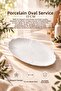 Porcelain Oval Serving Plate 15 cm – White Mini Presentation, Appetizer and Serving Plate - 4