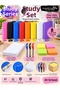A4 4-Ring Folder Work Set with 8 Color Options White – 100 Sheets of A4 Unlined Paper, 3 Ballpoint Pens and 4 Color Post-Its - 2