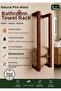 1 Piece Bathroom Kitchen Towel Holder (Walnut) Natural Pine Wood Dowry Decoration Home