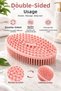Double Sided Silicone Body Brush Shower Bath Massage Brush Flexible Body Cleansing and Exfoliating Brush - 5