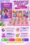 Magnetic Dress up Game for Girls, Double-Sided Educational Activity Set with 10 Cards - 51 Pieces - 2