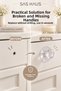 2 Pieces of Crystal Knob Adhesive Cabinet Drawer Handle – Installation Without Drilling, Transparent Cover - 6