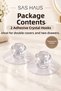 2 Pieces of Crystal Knob Adhesive Cabinet Drawer Handle – Installation Without Drilling, Transparent Cover - 3