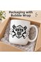 Handcrafted Porcelain Mug 300 ml Mechanic Auto Technician Gift with Piston Wrench Pattern White Handle Coffee Tea Cup - 6