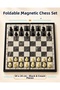 24X24 cm Foldable Magnetic Chess Set with Black Cream Stones Travel Game