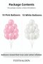 20-Piece Pink and White Balloon Set Baby Shower Birthday Party Celebration and Stylish Organization Decor - 4