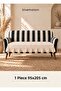 100% Cotton Ruffled Bohemian Sofa Cover - Sofa Bed Cover 7 Different Colors 95X205 cm - 2