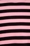 Mürdüm-Pembe Çizgili Fitted/Vücuda Oturan Uzun Kol Crop Örme T-Shirt TWOAW27TS00040 - 5