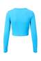 Turkuaz Fitted Uzun Kol Viskonlu Esnek Crop Örme T-Shirt TWOAW27TS00040 Örme T-Shirt TWOAW27TS00040 - 6