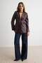Bordo Suni Deri Fitted/Vücuda Oturan Blazer Ceket TWOAW27BC00036