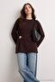 Dark Brown Regular Interlock Plain Knitted Tctaw26Uk00000 - 3