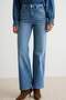 Premium Mavi Az Esnek Yüksek Bel Wide Leg Geniş Paça Jeans TWOAW27JE00086 - 4