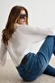 Premium Mavi Az Esnek Yüksek Bel Mom Jeans TWOAW27JE00201 - 4