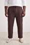Brown Plus Size Sweatpants Tmnss25Aj00004