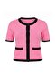 Pembe Kısa Kollu Crop Bluz TWOAW27BZ00251