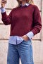 Wardrobe Essentials Cherry Mohair Look Soft Textured Special Quality Knitwear Sweater Twoaw27Kz00102 - 3