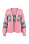 Pembe Desenli Yumuşak Dokulu Triko Hırka TWOAW27HI00177 - 5