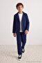 Navy Blue Plain Knitted Bottom - Top Set Tkdss26Au00138 - 2