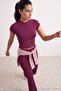 Vişne Fermuarlı Dalgıç/Scuba Kumaş Crop Örme Spor Üst/Bluz THMAW27BZ00003