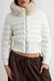 Ecru Regular Fit Hooded Inflatable Coat Twoaw27Mo00107 - 3