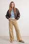 Sarı %100 Pamuk Yüksek Bel Wide Leg Jeans TWOAW27JE00229
