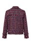 Fuchsia Zippered Tweed Jacket Twoaw27Ce00054 - 4