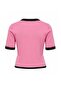 Pembe Kısa Kollu Crop Bluz TWOAW27BZ00251 - 3