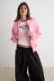 Açık Pembe Fermuarlı Oversize/Geniş Kalıp Kalın İçi Polarlı Örme Hırka/Sweatshirt TWOAW25SW00122 - 2