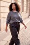 Wardrobe Essentials Anthracite Wide Fit Soft Textured Knitwear Sweater Tbbaw26An00061 - 2