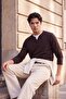 Brown Off Shoulder Regular Wardrobe Essentials Buttoned Interlock Long Sleeve T-Shirt Tmnaw27Ts00003 - 3