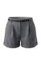 Gray Cashmere Belted Shorts & Bermuda
