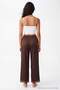 Ecru-Brown 100% Polyester Plain Satin Woven Pajama Bottom Thmaw27Pj00008 - 3