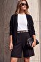 Wardrobe Essentials Siyah Yumuşak Dokulu V Yaka Oversize Triko Hırka TWOAW27HI00100 - 2