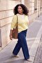 Wardrobe Essentials Yellow Basic Wide Fit Soft Textured Knitwear Sweater Tbbaw26An00069 - 3