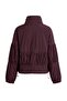 Plum Oversize Patterned Drawstring Detailed Slim Jacket Coat Twoaw27Mo00130 - 5