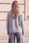 Wardrobe Essentials Gri Yumuşak Dokulu V Yaka Oversize Triko Hırka TWOAW27HI00100 - 3